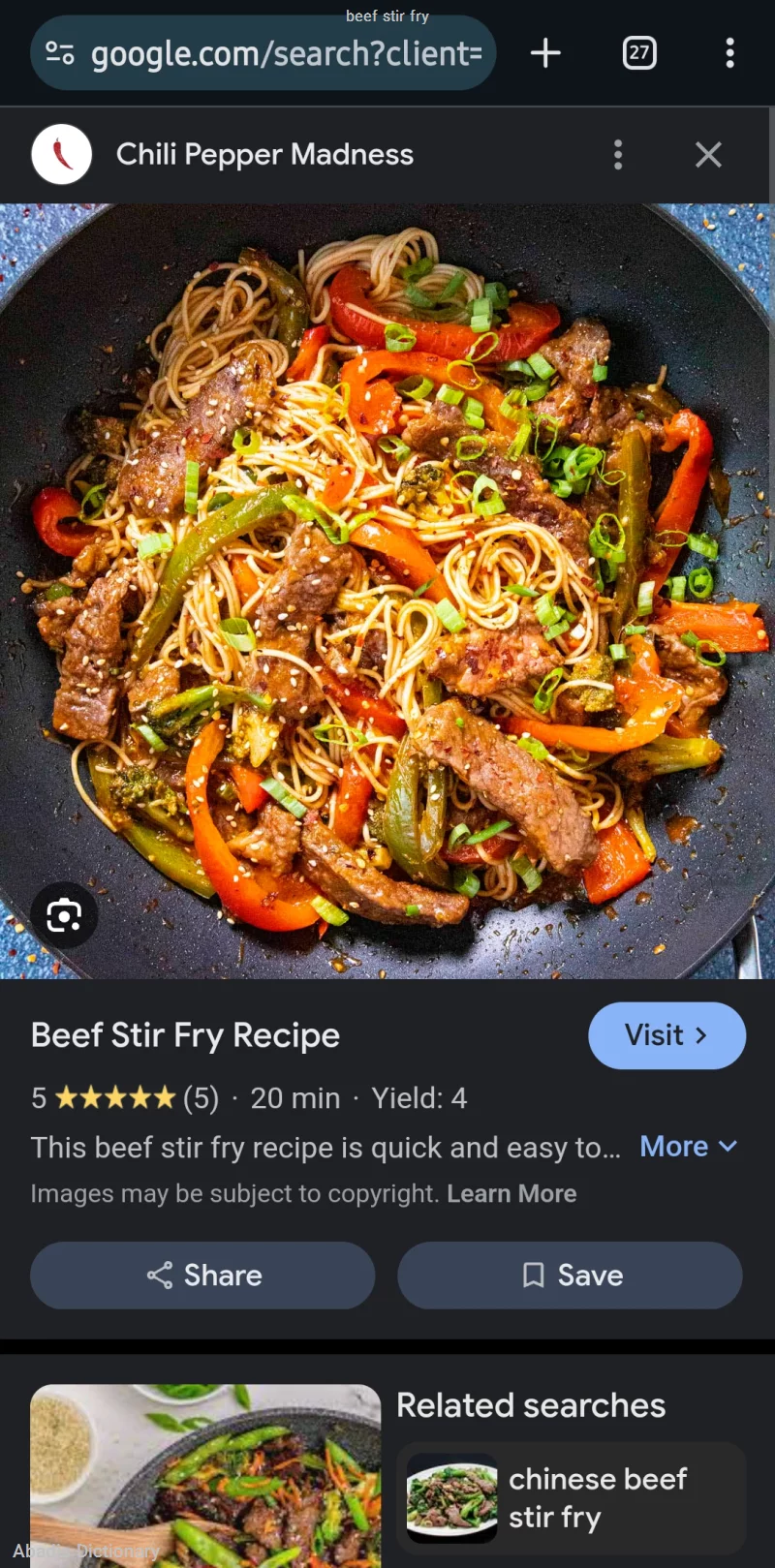 beef stir fry